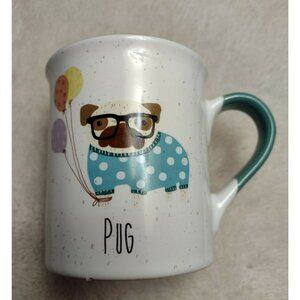 LOVE YOUR MUG PUG Coffee Mug Tea Cup Dog Lover Birthday Balloons Cute Modern